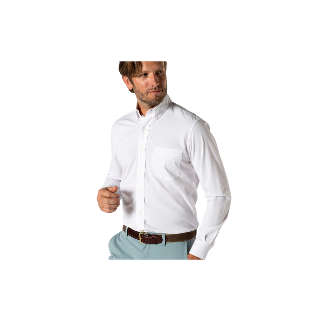 LS Performance Poplin Sport Shirt - Boyce Solid