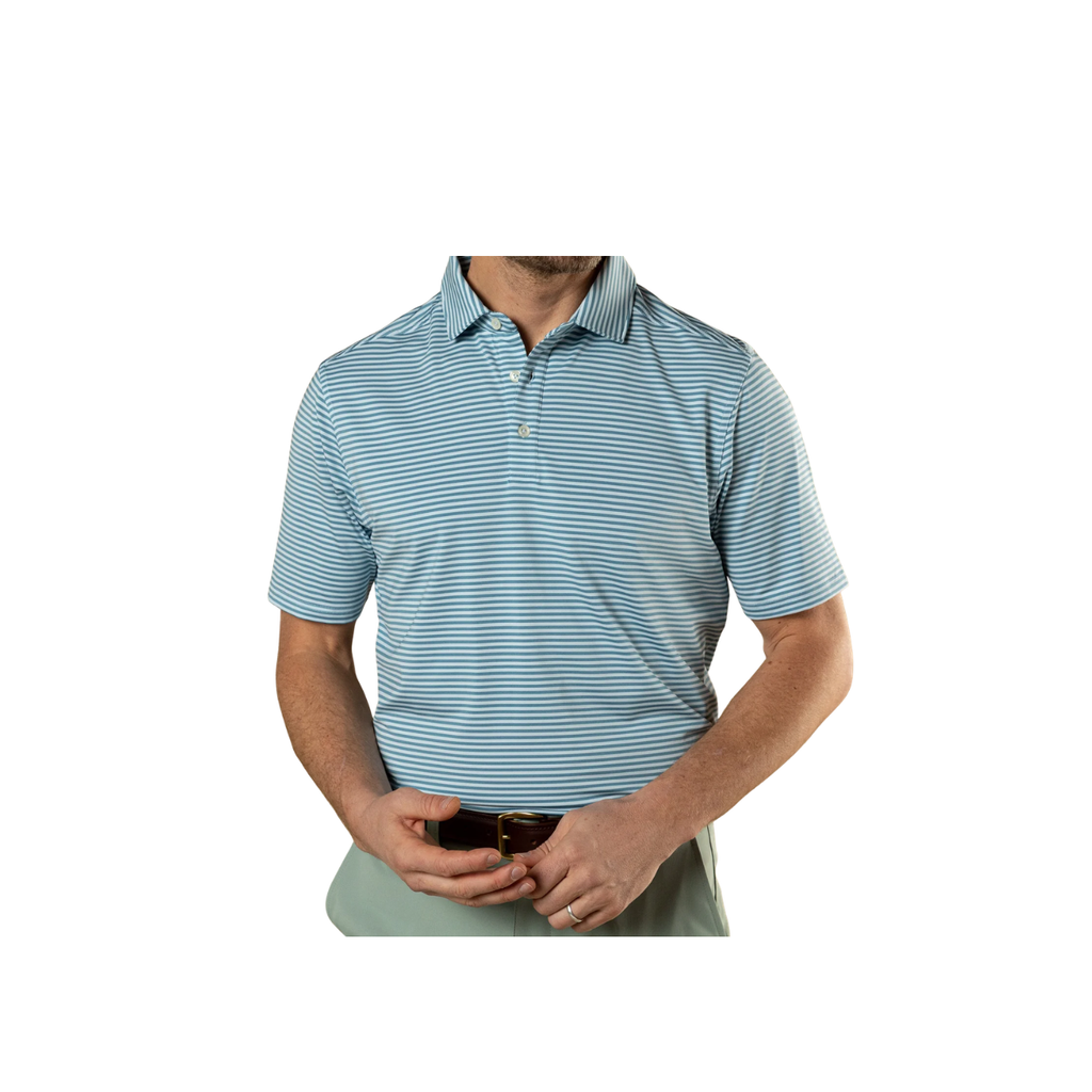 SS Long Drive Performance Polo - Windor - Sunwashed Blue
