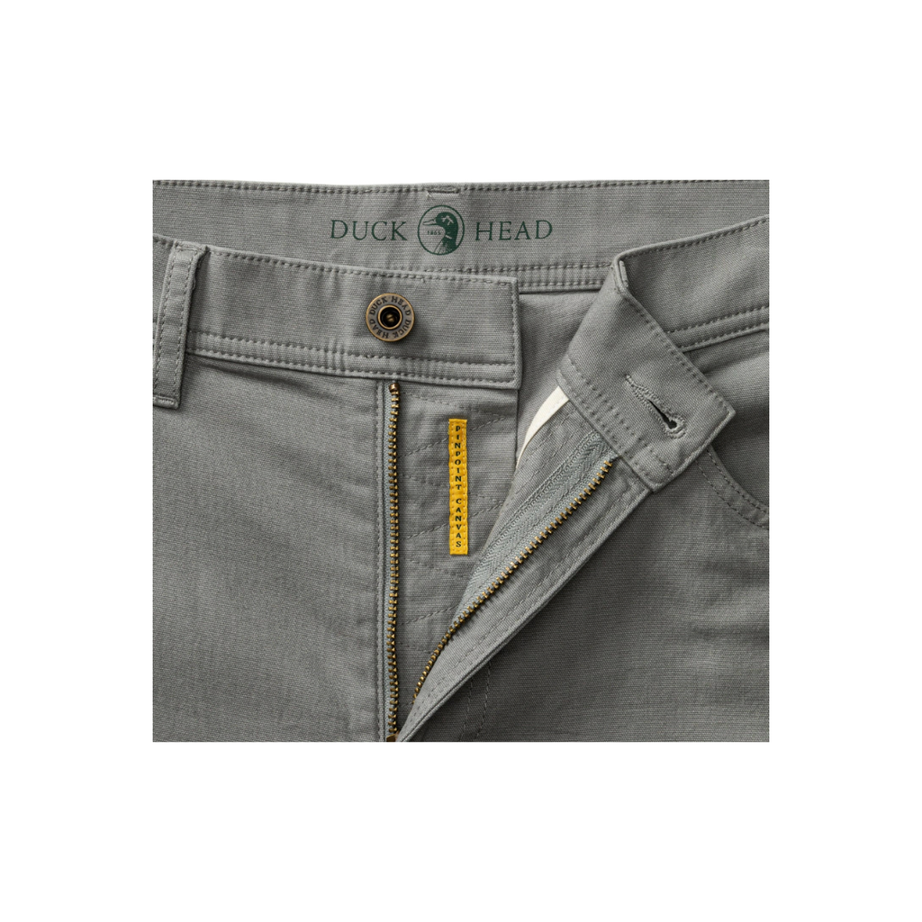 Classic Fit Pinpoint Canvas Five-Pocket Pant - Shadow Grey