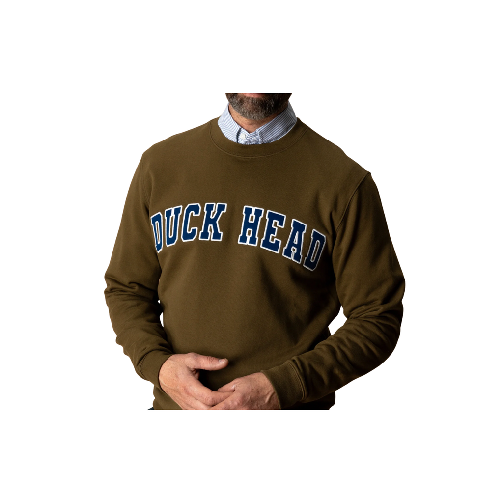 LS Applique Crewneck Sweatshirt - Dark Olive