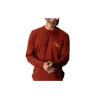 Flying Wood Duck LS T-Shirt - Brandy Brown