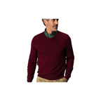 Buckley Merino V-Neck Sweater - Burgundy Heather