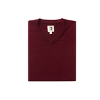 Buckley Merino V-Neck Sweater - Burgundy Heather