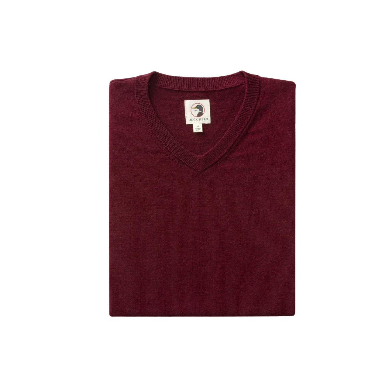Buckley Merino V-Neck Sweater - Burgundy Heather