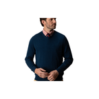 Buckley Merino V-Neck Sweater - Navy Peony Heather