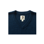 Buckley Merino V-Neck Sweater - Navy Peony Heather