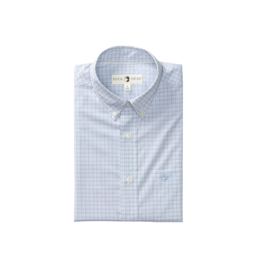 LS Performance Poplin Sport Shirt - Edison Plaid - Midnight Teal