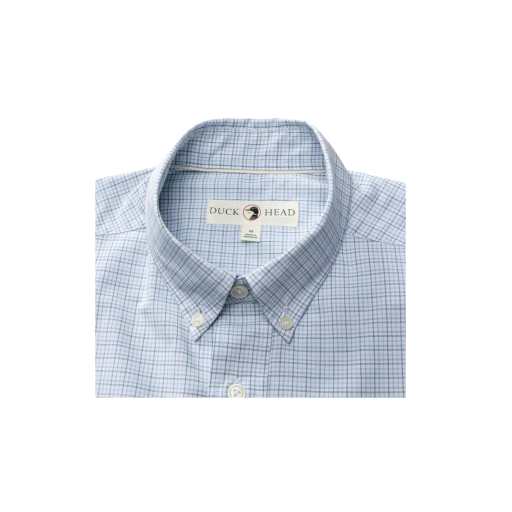 LS Performance Poplin Sport Shirt - Edison Plaid - Midnight Teal
