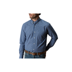 LS Performance Poplin Sport Shirt - Winstead Plaid - Navy Peony