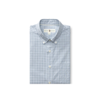 LS Cotton Cashmere Poplin Sport Shirt - Bray Plaid - Windblown Sky