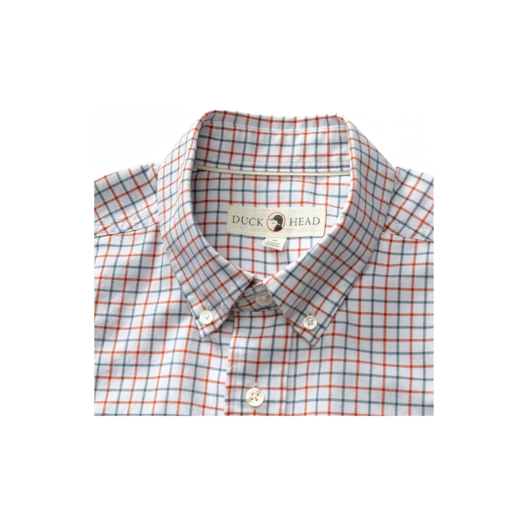 LS Cotton Oxford Sport Shirt - Kline Plaid - Burnt Sienna