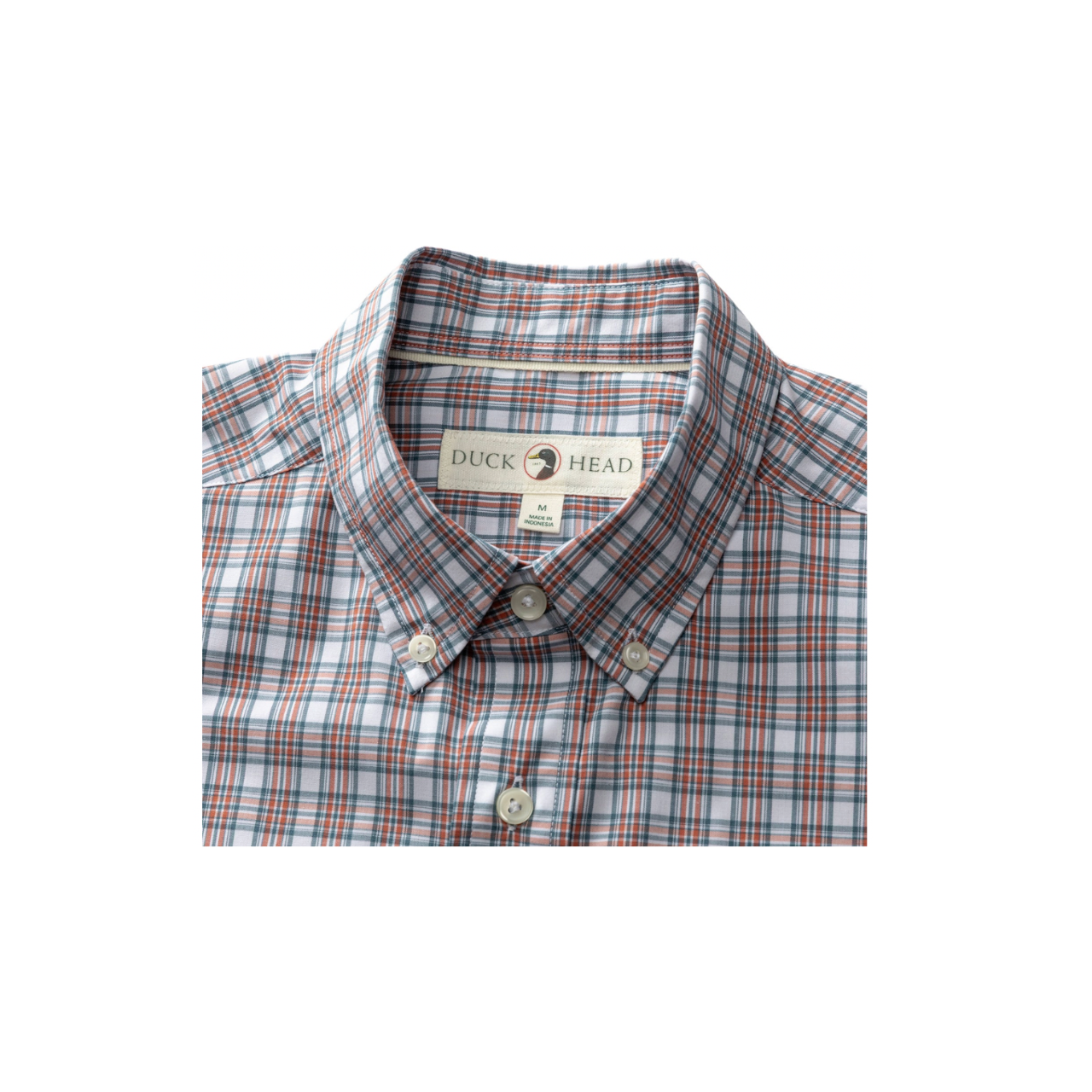 LS Performance Poplin Sport Shirt - Barrett Plaid - Cedarwood Red
