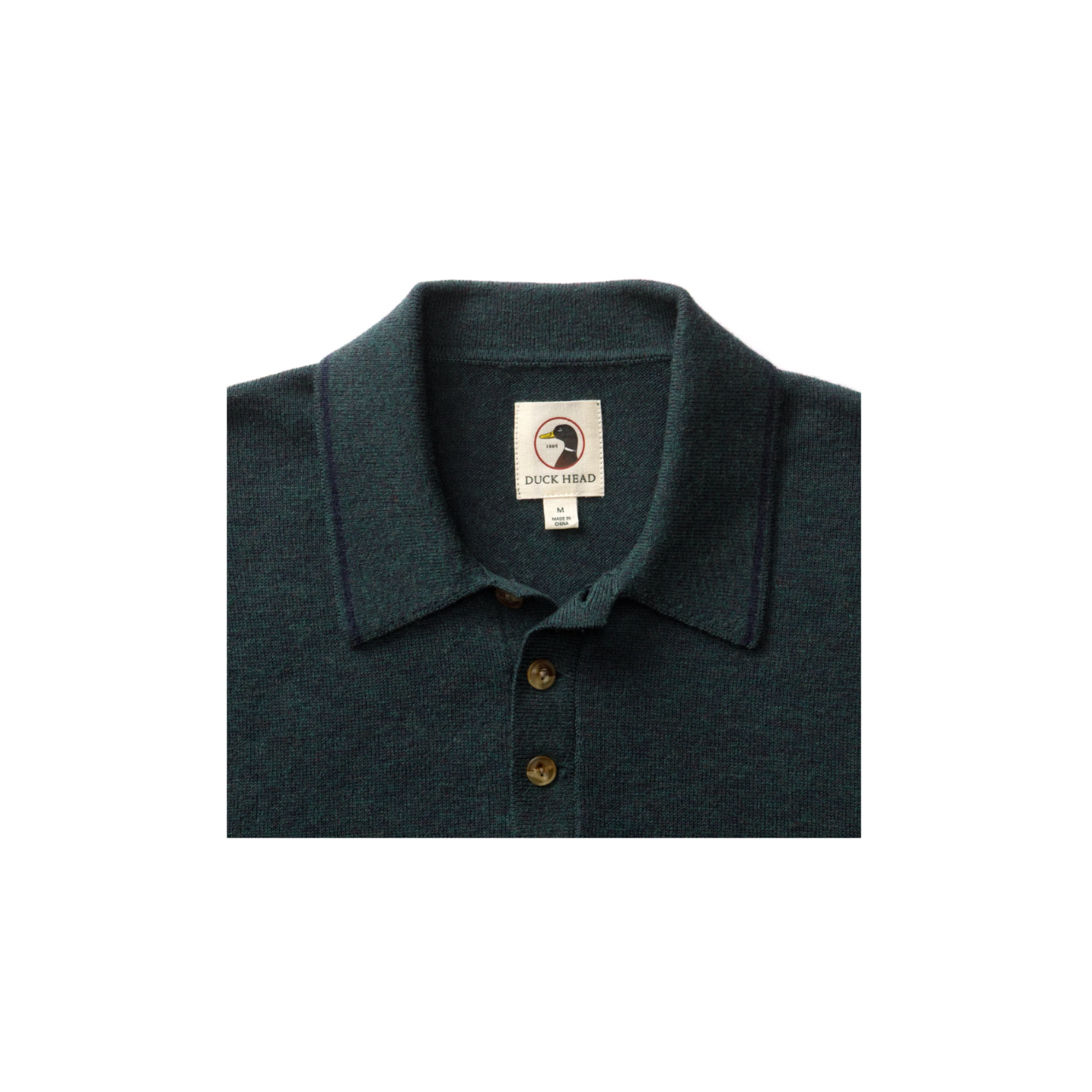 Jonas Merino Polo Sweater - Pine Grove Heather