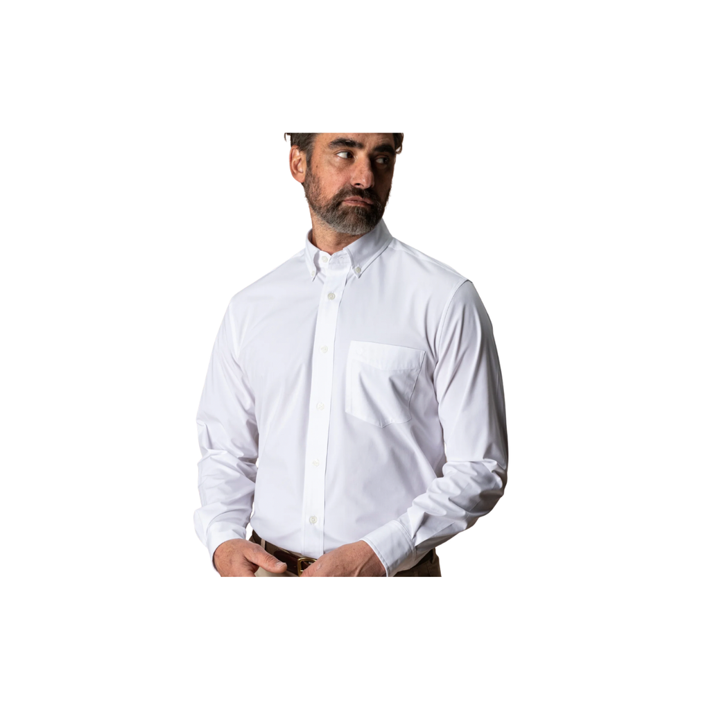 LS Performance Poplin Sport Shirt - Boyce Solid - White
