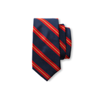 Silk Stripe Tie - Stormy Teal