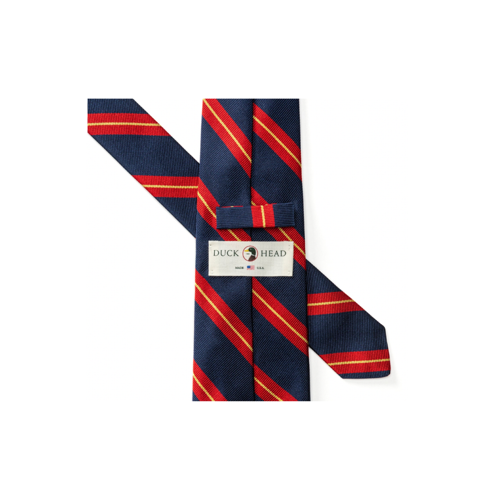 Silk Stripe Tie - Stormy Teal