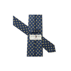 Silk Foulard Tie - Navy