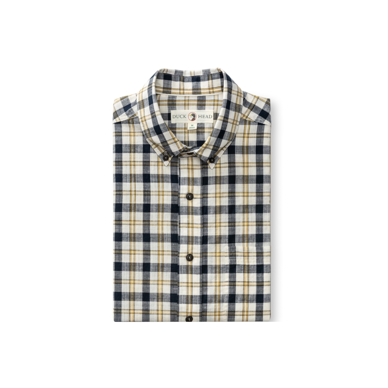 LS Cotton Slub Sport Shirt - Brant Plaid - Deep Navy