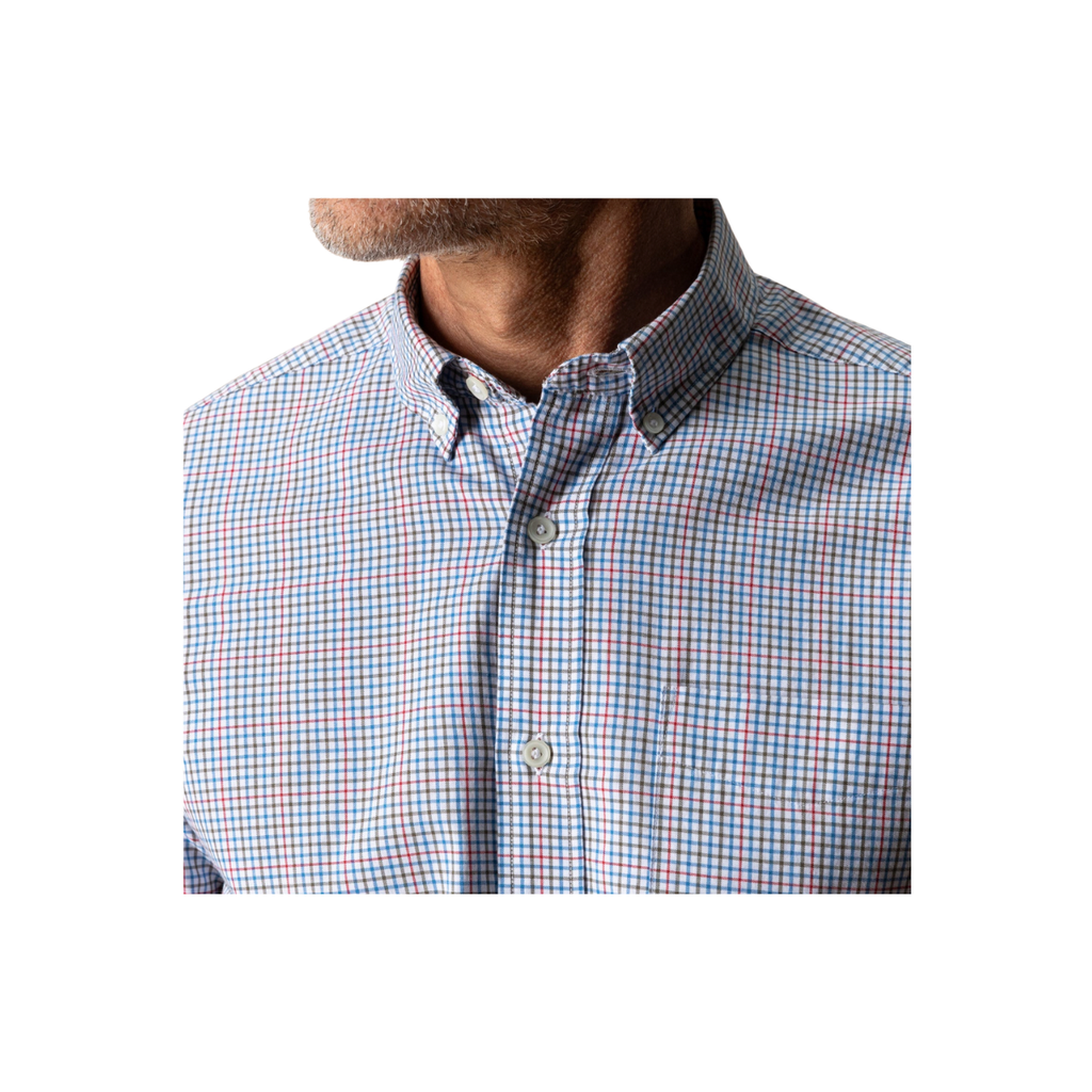 LS Cotton Twill Sport Shirt - Goodwin Plaid - Deep Water