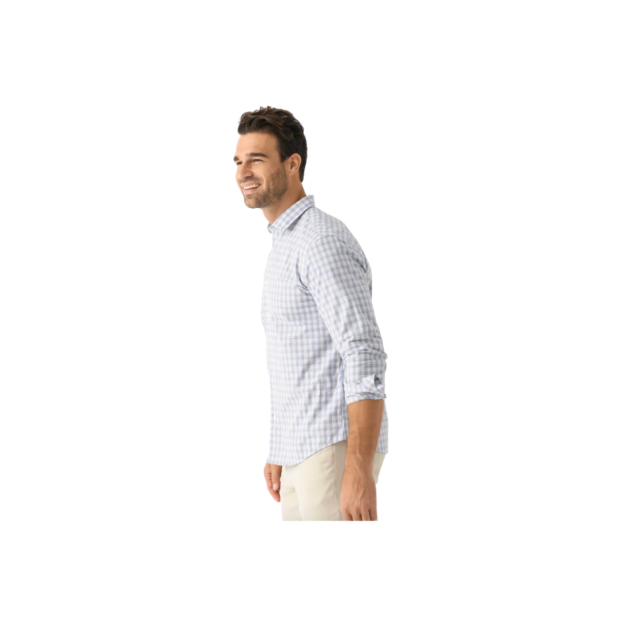 Twill Plaid Hutcheson Sport Shirt - Blue Multi