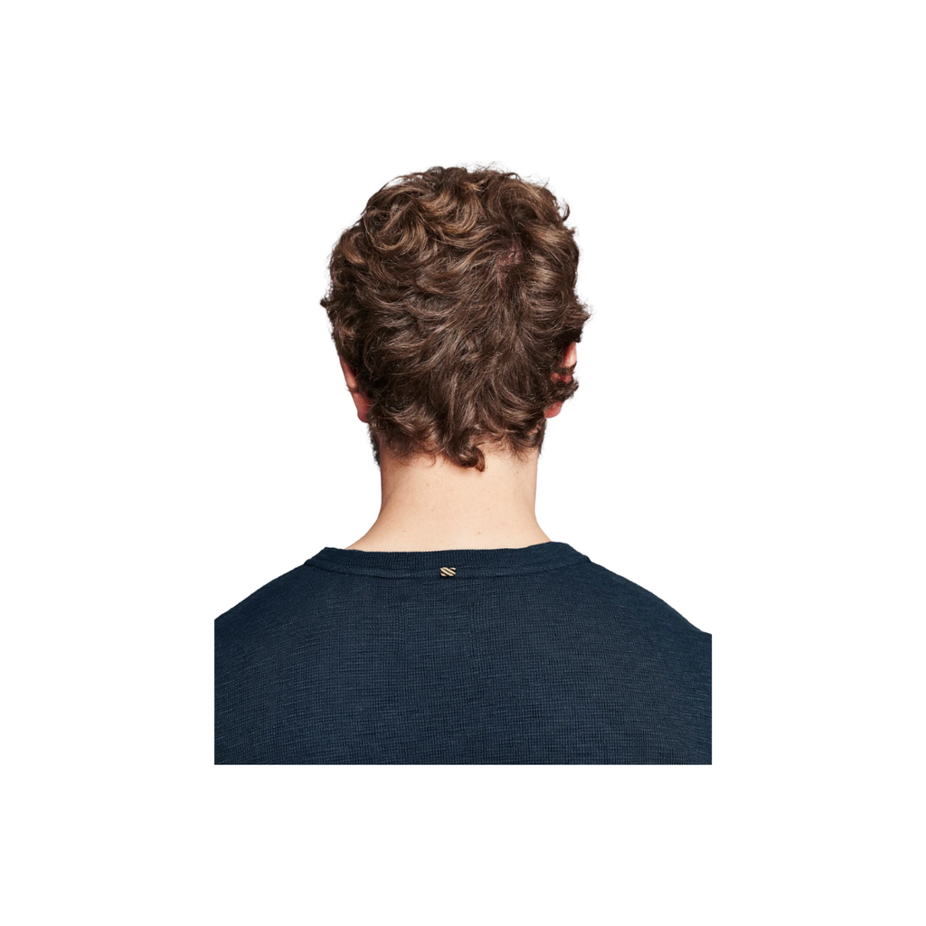 Slub Tuck Henley - Carbon Blue