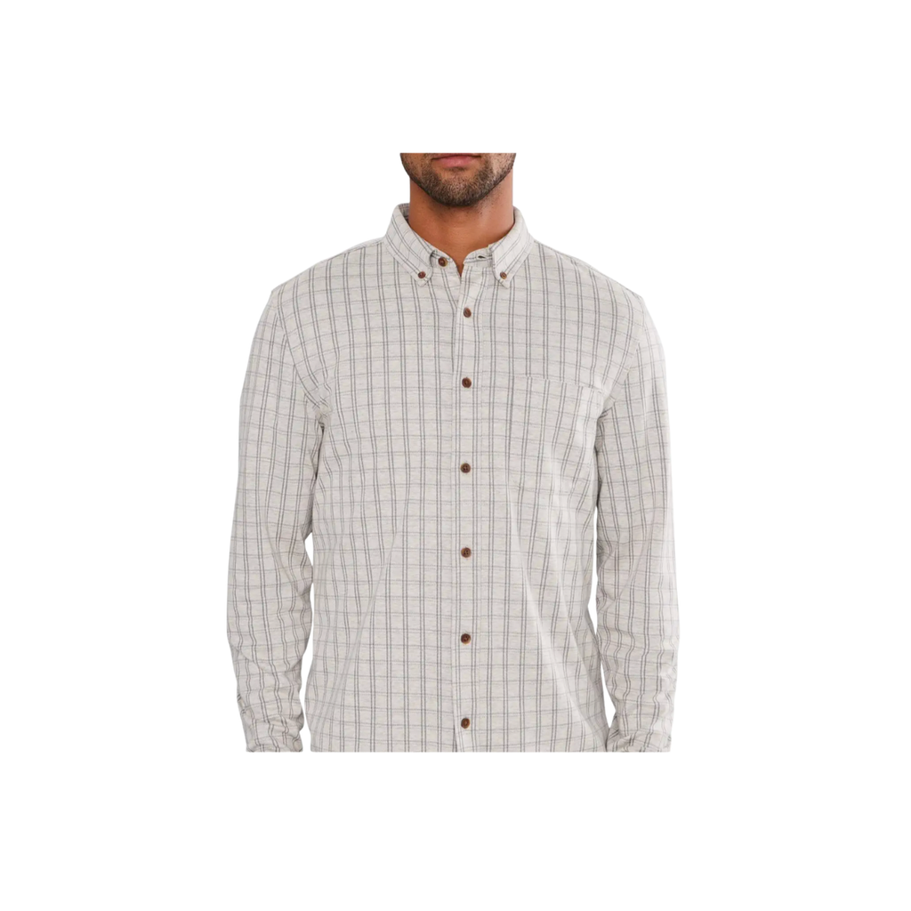 Coastline Knit Shirt - Sand Isle Check