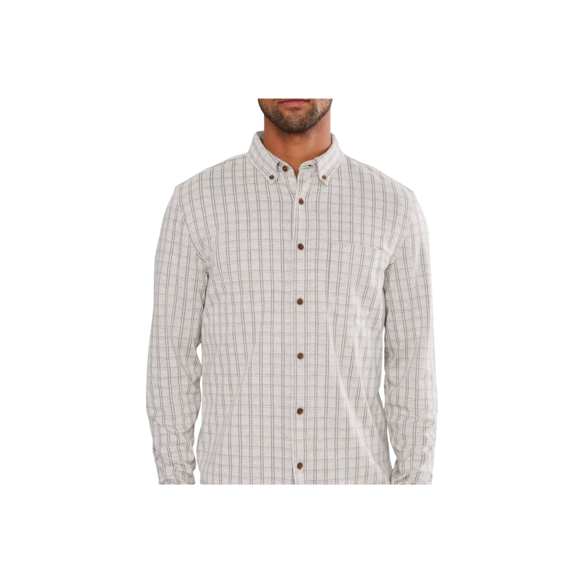 Coastline Knit Shirt - Sand Isle Check