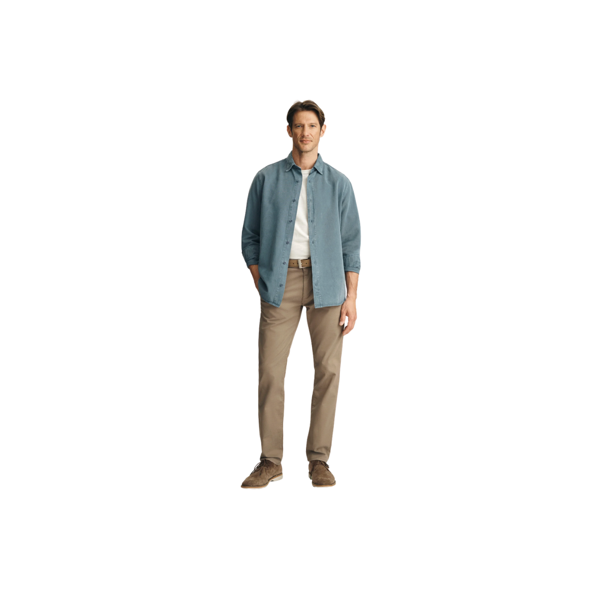 Tencel Blend Shirt - Blue Mirage