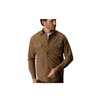 LS Brushed Canvas Snap Shirt - Pyne Solid - Bronze Brown