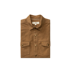 LS Brushed Canvas Snap Shirt - Pyne Solid - Bronze Brown