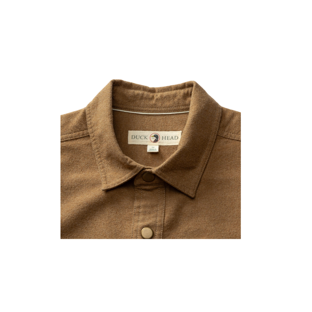 LS Brushed Canvas Snap Shirt - Pyne Solid - Bronze Brown