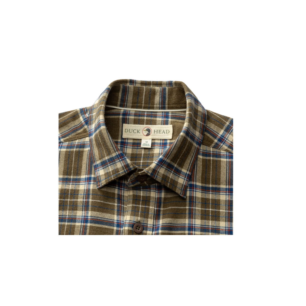LS Cotton Flannel Sport Shirt - Iverson Plaid - Dark Olive