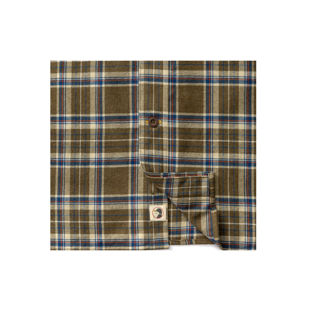 LS Cotton Flannel Sport Shirt - Iverson Plaid - Dark Olive