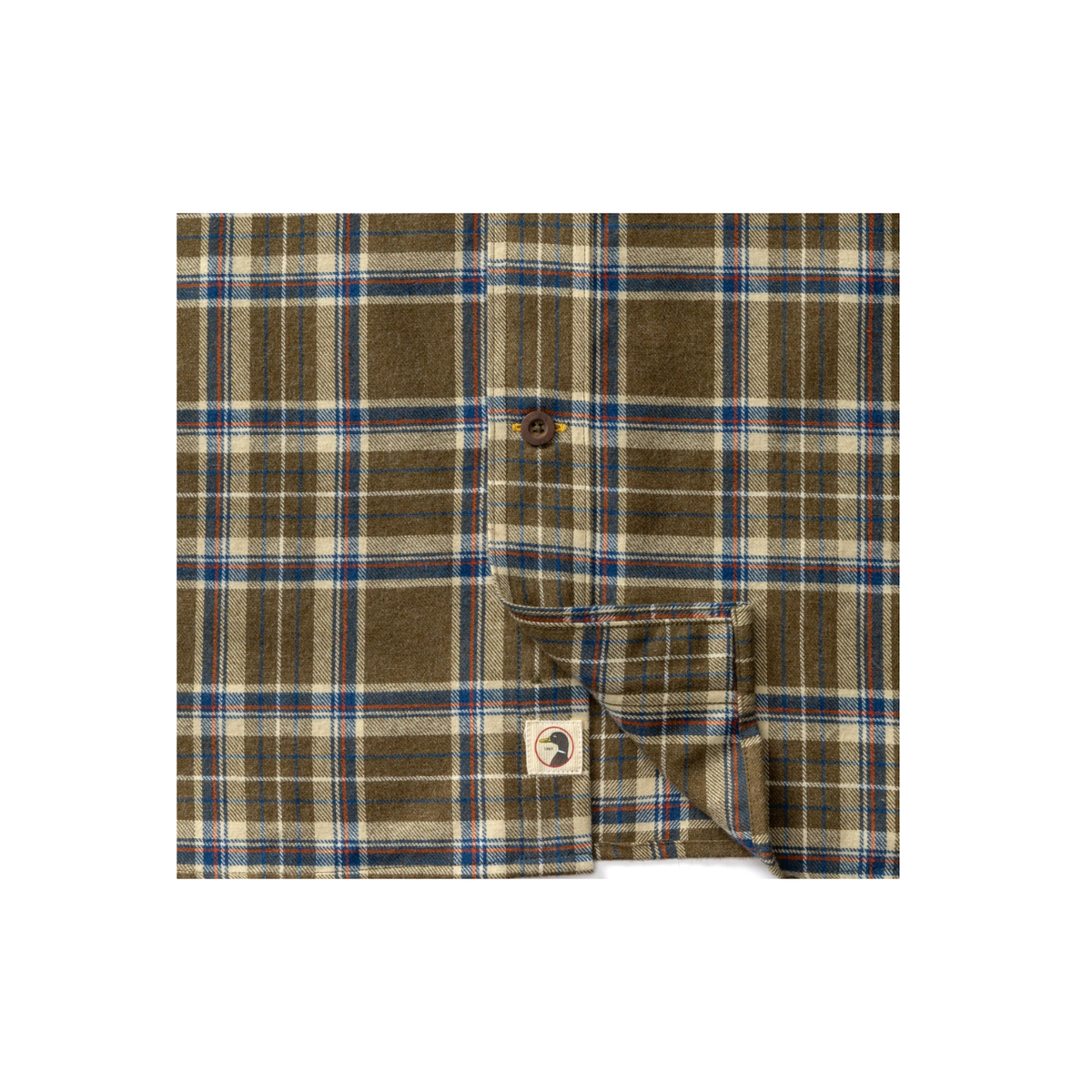 LS Cotton Flannel Sport Shirt - Iverson Plaid - Dark Olive