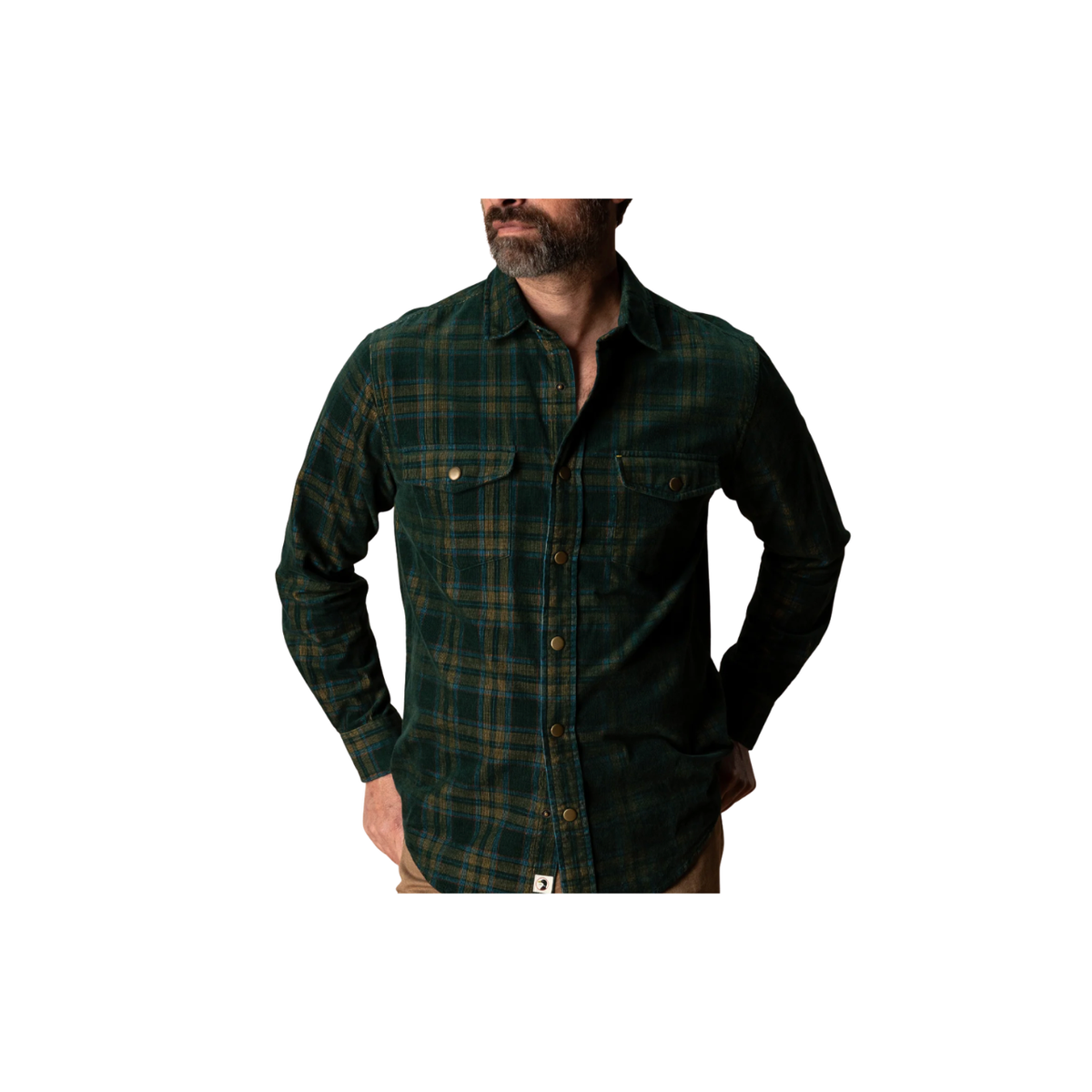 LS Corduroy Snap Shirt - Timberly Plaid - Pine Grove