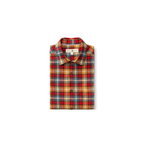 LS Cotton Flannel Sport Shirt - Dunwell Plaid - Pomegranate