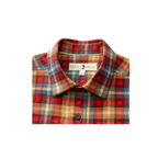 LS Cotton Flannel Sport Shirt - Dunwell Plaid - Pomegranate