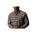 LS Cotton Flannel Sport Shirt - Merin Plaid - Crocodile Brown