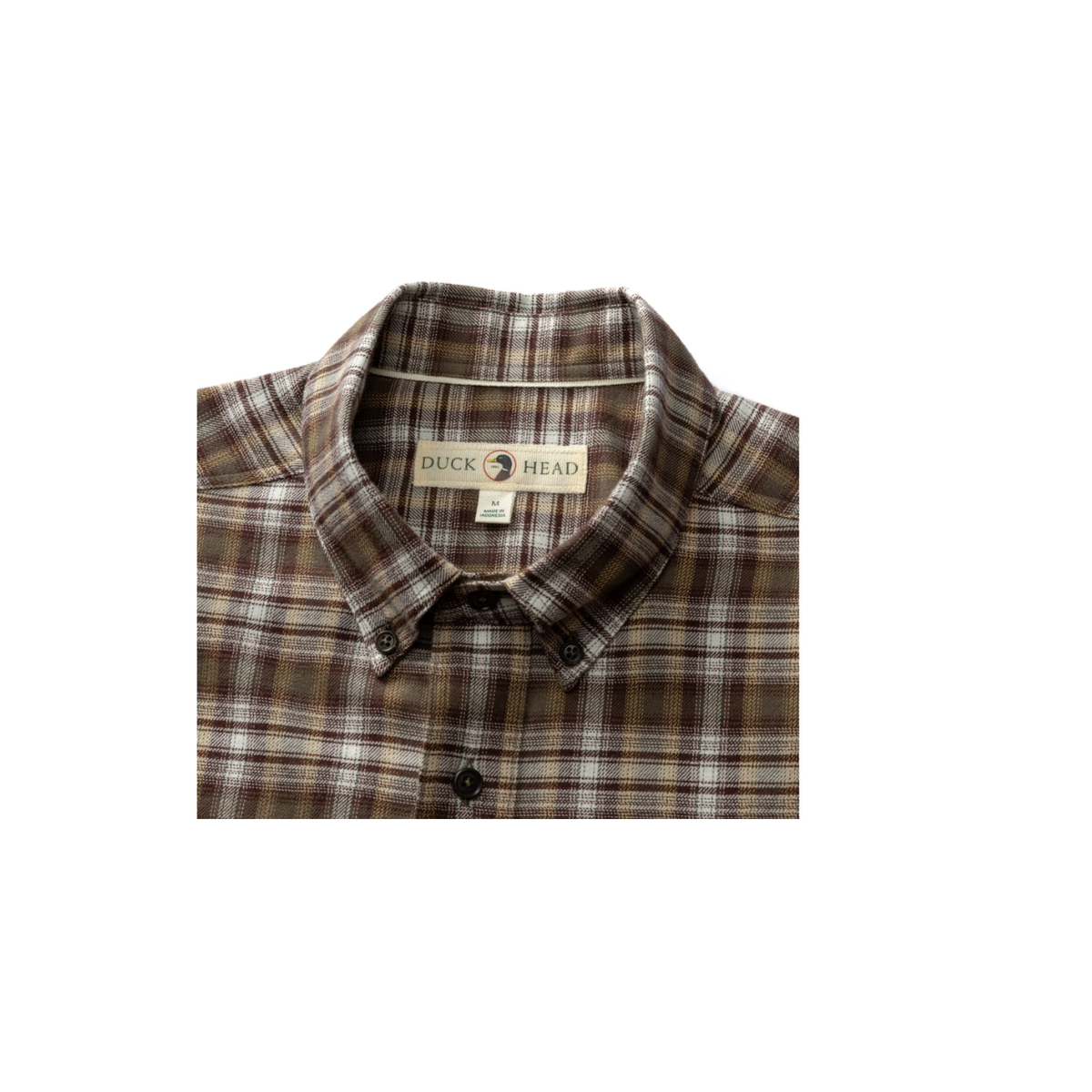 LS Cotton Flannel Sport Shirt - Merin Plaid - Crocodile Brown