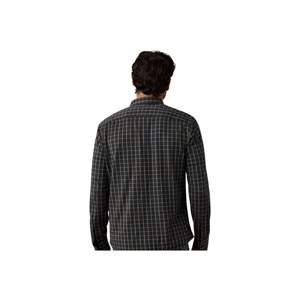 Coastline Knit Shirt - Charcoal Sage Check