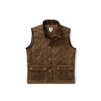 Waxed Duck Canvas Quilted Vest - Dark Oak