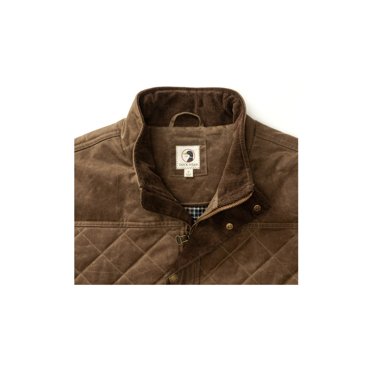 Waxed Duck Canvas Quilted Vest - Dark Oak