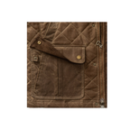 Waxed Duck Canvas Quilted Vest - Dark Oak