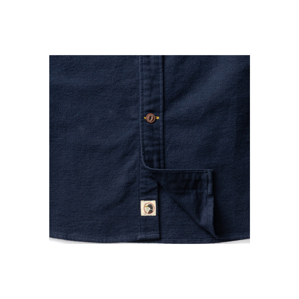 LS Cotton Canvas Work Shirt - Trailton Solid - Deep Navy