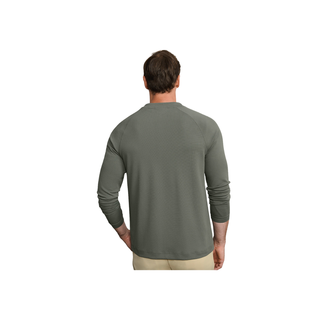 Waffle Tech Henley - Olive Shadow