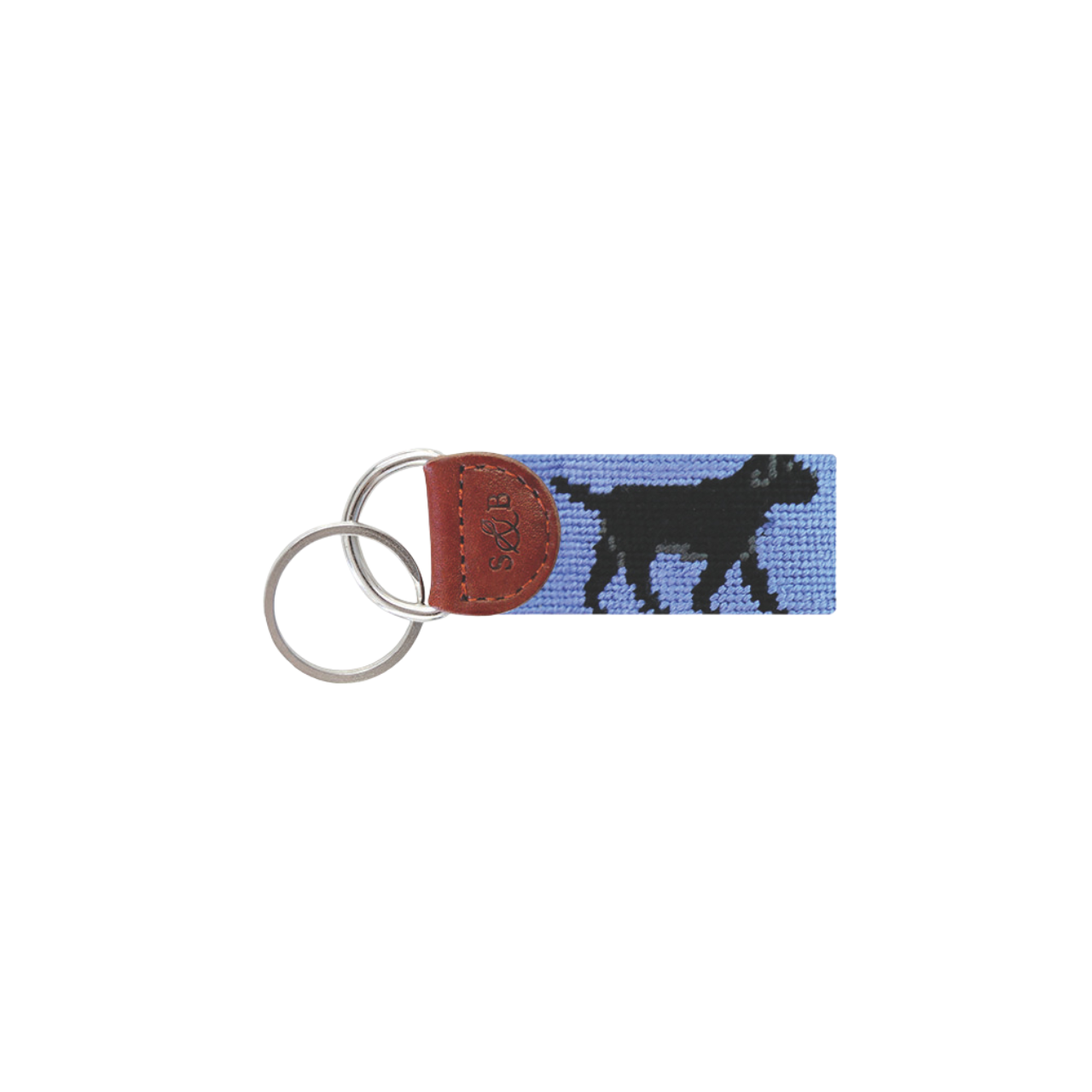 Black Lab Walking Key Fob