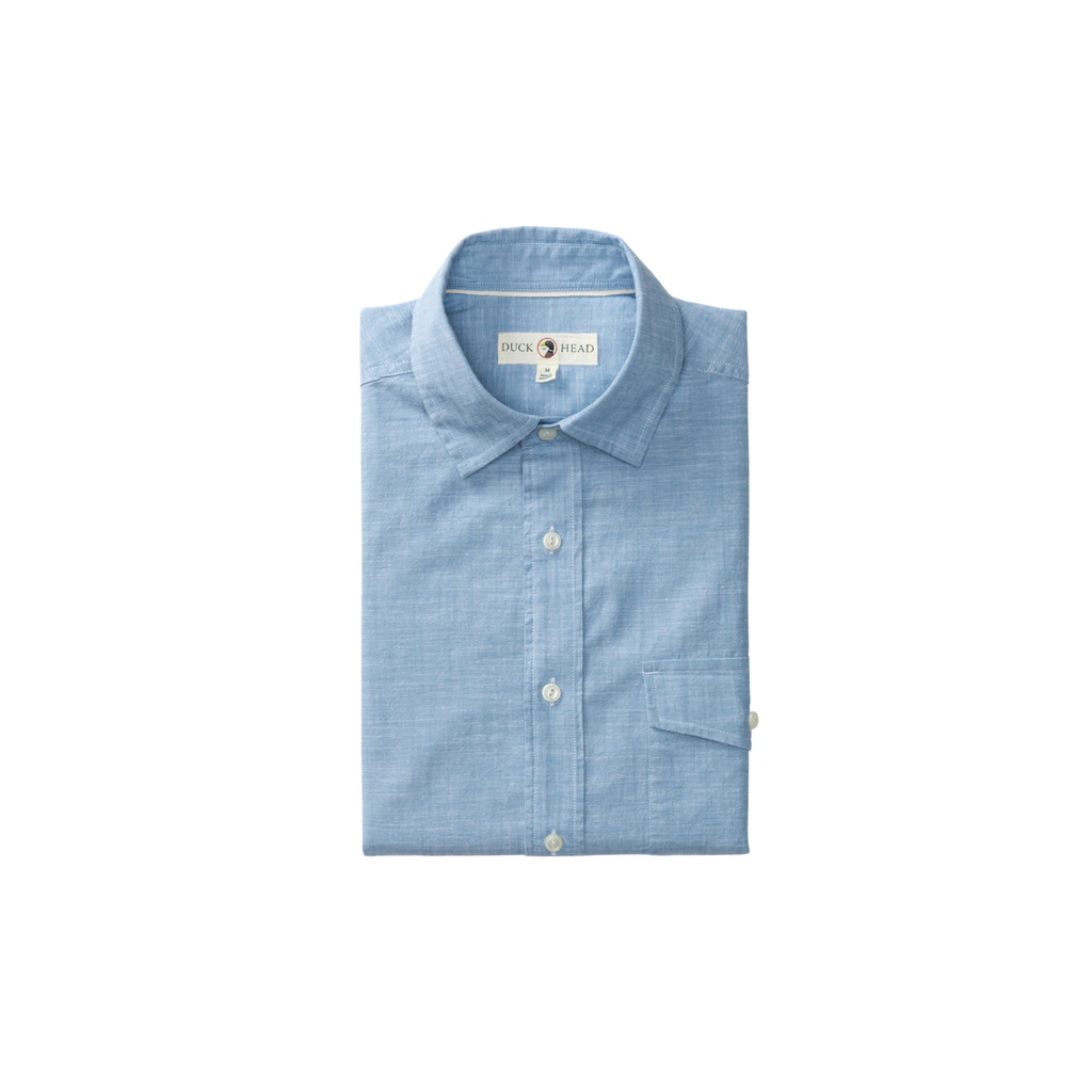 LS Cotton Chambray Sport Shirt - Verona Solid