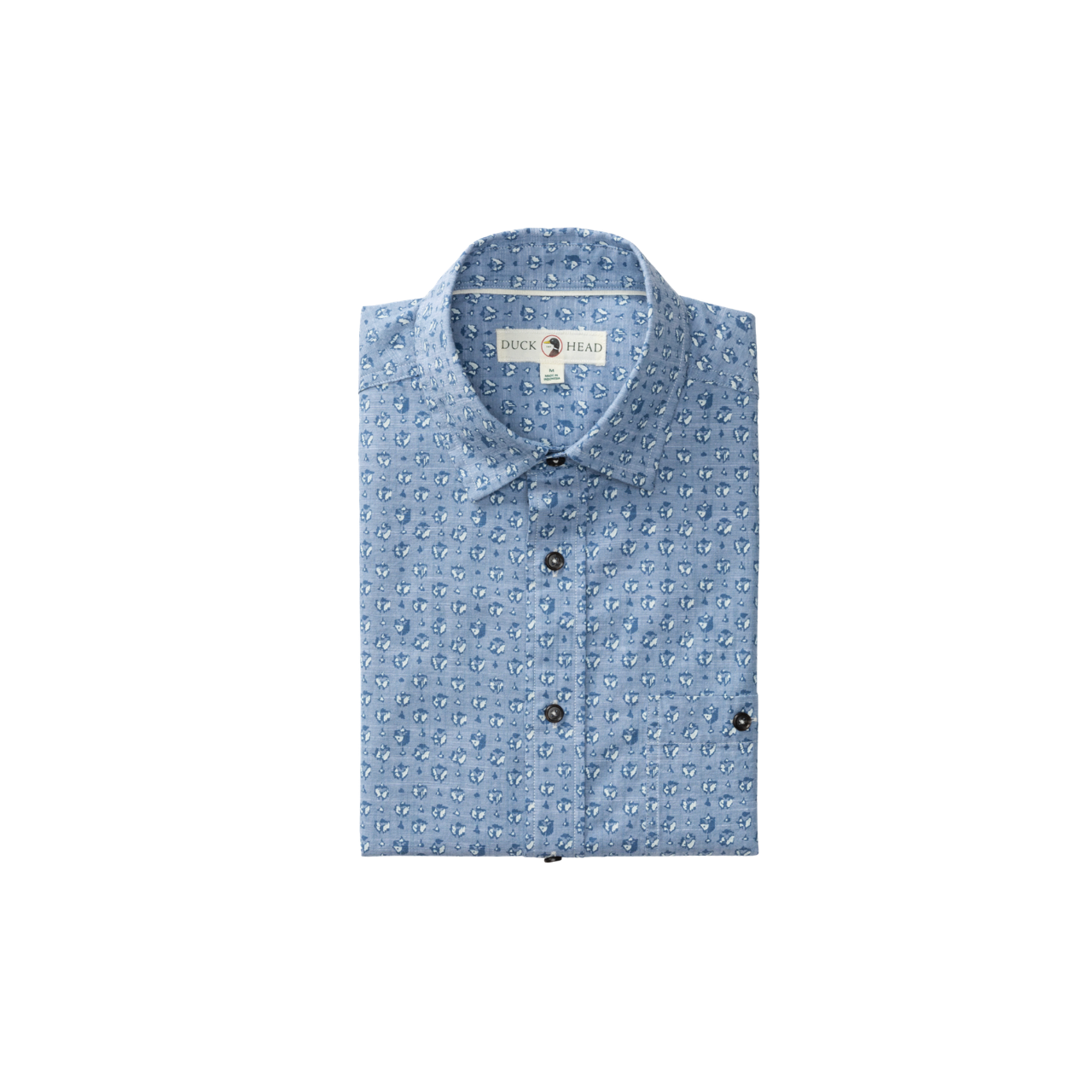 SS Cotton Chambray Sport Shirt - Bellmont Print