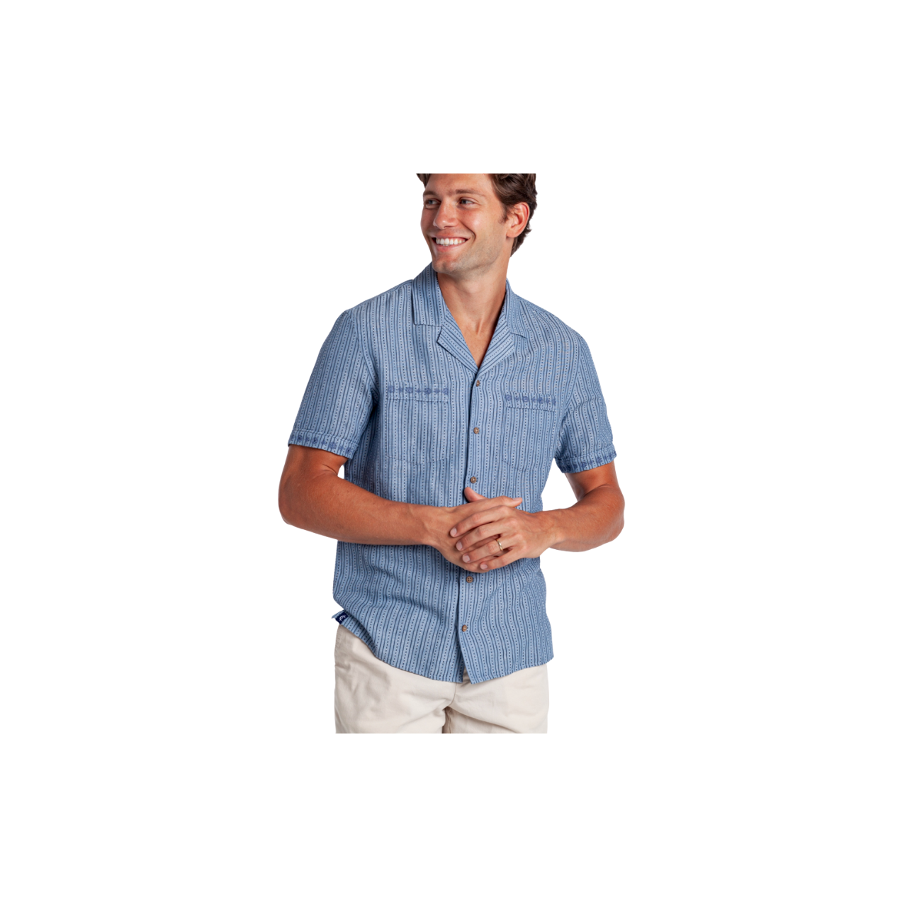 The Desi Shirt - Embroidered Navy