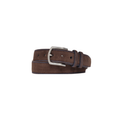 Contrast Stitched Suede Calf with Brushed Nickel Buckle